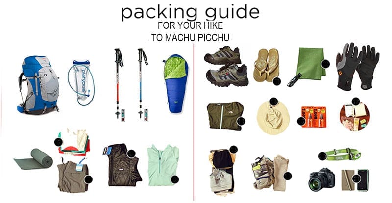 Packing List Machu Picchu