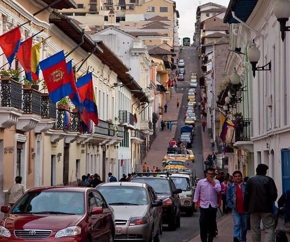 The city of Quito in Ecuador