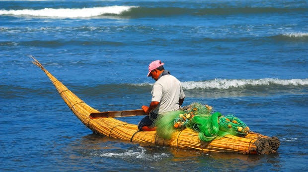 Totora Boat Peru